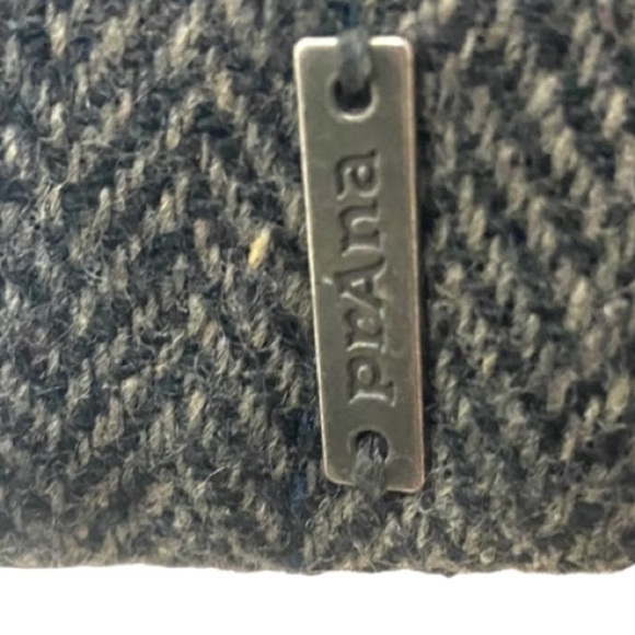 Prana Ava Womens Vest Gray Herringbone Wool Sherpa Hood Full Front Zipper MEDIUM - Picture 6 of 14